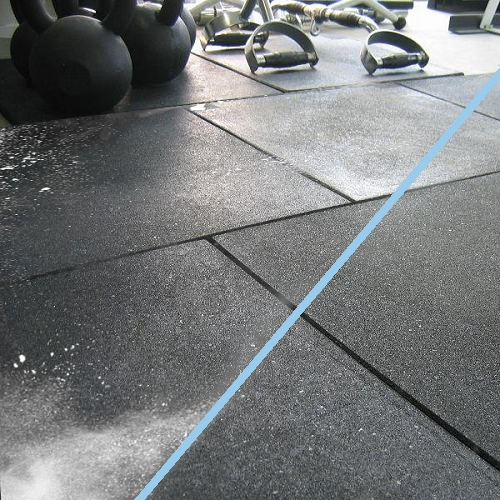 Dirty vs Clean floor due to liquid chalk usage